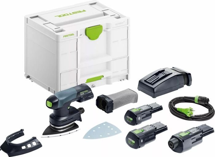 Festool Ponceuse delta sans fil DTSC 400 3.0 I-Set -  z 2 akumulatorami 18V 3.0 Ah - ładowarka - Systainer -