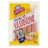 Pasztet i przetwory mięsne - Parówki Ulubione 205 G Indykpol - miniaturka - grafika 1