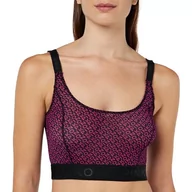 Biustonosze - Pinko Bookmark Biustonosz Charmeuse Print Moda damska Biustonosz, Npp_black |różowy, XS - miniaturka - grafika 1