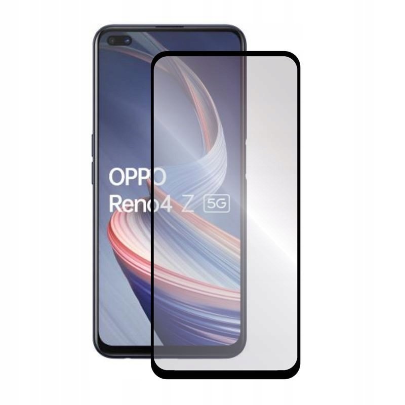 9H Szybka Szkiełko SZKŁO hartowane do OPPO Reno4 Z 5G FULL 5D czarne