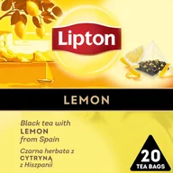 Herbata - Lipton Czarna herbata z cytryną z Hiszpanii 34 g (20 torebek) - miniaturka - grafika 1