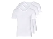 Koszulki męskie - LIVERGY® Podkoszulki męskie z bawełny, 3 sztuki (Dekolt w kształcie litery V, Biały, 4/S) - miniaturka - grafika 1