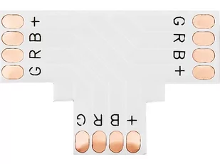 Konektor do taśm LED typu "T" 10mm RGB - Akcesoria do oświetlenia - miniaturka - grafika 1