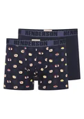 Majtki męskie - Bokserki (dłuższa nogawka) Sushi Henderson 2-pak navy 2XL - miniaturka - grafika 1