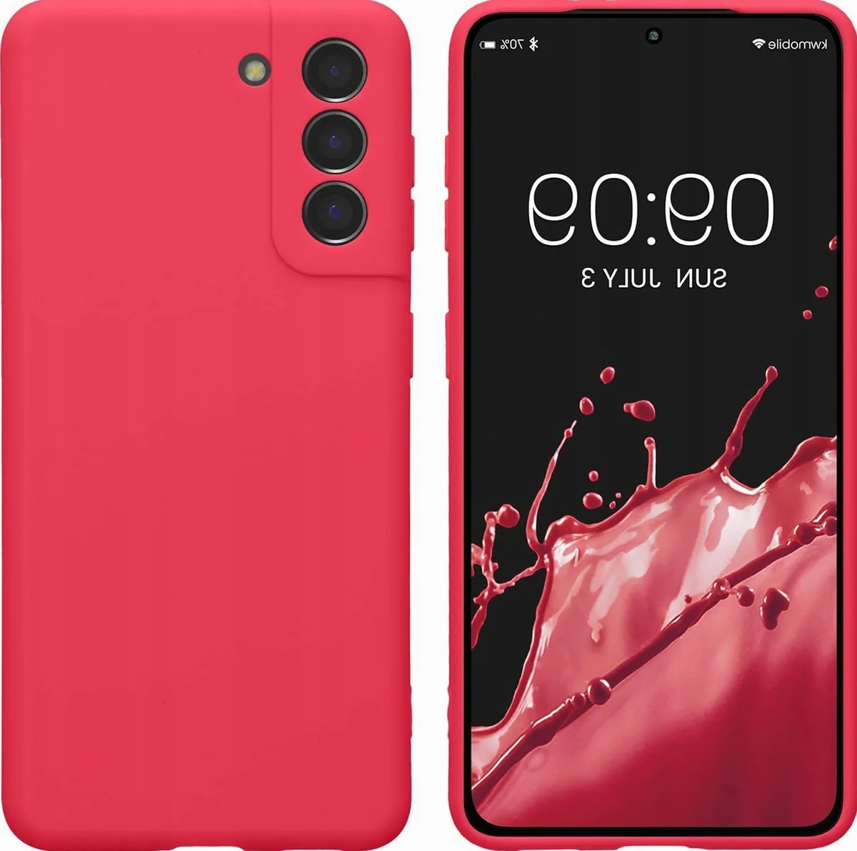 Etui na telefon silikonowe elastyczne giętkie matowe trwałe różowe