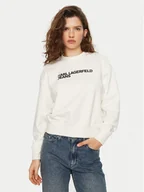 Bluzy damskie - Karl Lagerfeld Jeans Bluza A1W20005 Biały Regular Fit - miniaturka - grafika 1