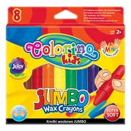 Przybory szkolne - Colorino Kredki świecowe Jumbo 8 kolorów 34746PTR - miniaturka - grafika 1