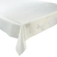 Obrusy i serwetki - Obrus Plamoodporny Z-918 Biały Jarzębina Okrągły-śr. 150 cm - miniaturka - grafika 1