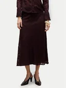 Spódnice - Vero Moda Spódnica midi Urshila 10336946 Bordowy Regular Fit - miniaturka - grafika 1