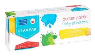 STARPAK Farby plakatowe 12kol/20ml School Fol 6/24 - Pozostałe akcesoria dla plastyków - miniaturka - grafika 2