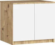 Szafy - Fabryka Mebli Akord Nadstawka na szafę 60 cm - dąb artisan-biała - 2 drzwi - miniaturka - grafika 1