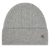 Czapki damskie - Czapka Calvin Klein Ck Metal Wool Beanie LV04D8032G Szary - miniaturka - grafika 1