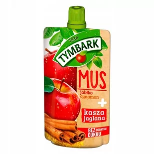 Mus Jabłko Cynamon + Kasza Jaglana Tymbark 100g CTYM.9100 - Desery dla dzieci - miniaturka - grafika 1