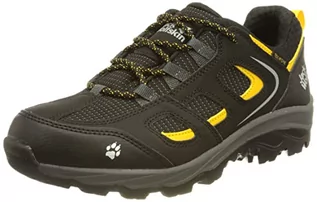 Buty dla chłopców - Jack Wolfskin Unisex Vojo Texapore Low K buty trekkingowe, czarny/Burly żółty, 5/5,5 UK, Czarny burly żółty - grafika 1