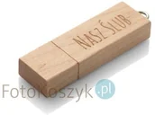 Pendrive - Pendrive grawerowany Nasz Ślub 2.0 jasne drewno (16GB) - miniaturka - grafika 1