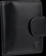 Portfele - Skórzany damski portfel z ochroną RFID Czarny Uniwersalny - miniaturka - grafika 1