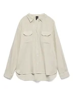 Bluzki damskie - Vero Moda Bluzka w kolorze beżowo-kremowym - miniaturka - grafika 1