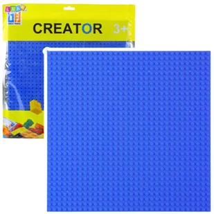 Płyta Plansza Konstrukcyjna Do Klocków Budowania Granatowa 25,5x25,5 cm LEAN TOYS - Klocki - miniaturka - grafika 1