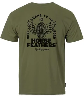 t-shirt HORSEFEATHERS WHEEL TECH T-SHIRT Loden Green - Koszulki męskie - miniaturka - grafika 1
