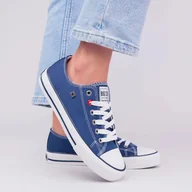 Półbuty damskie - Trampki damskie półbuty Big Star NN274653 granatowe - miniaturka - grafika 1