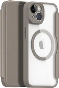 Etui i futerały do telefonów - Dux Ducis Skin X Pro etui iPhone 14 magnetyczny pokrowiec MagSafe z klapką beżowy - miniaturka - grafika 1