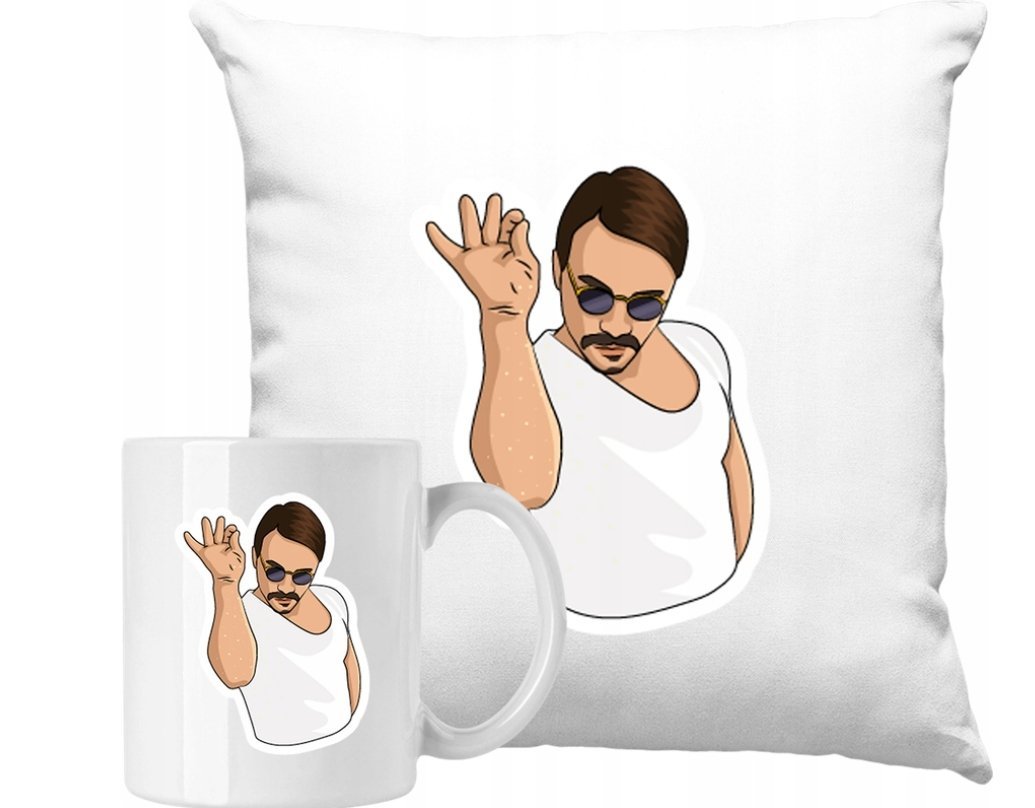 ZESTAW PODUSZKA + KUBEK Emoji Meme Smile Śmieszne Pomysł Na Prezent #7
