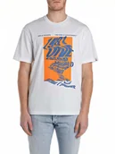 Koszulki męskie - Replay Koszulka w kolorze białym - miniaturka - grafika 1