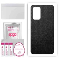 Szkła hartowane na telefon - Folia naklejka skórka strukturalna na TYŁ do Samsung Galaxy A52 4G -  Plaster Miodu Czarny - apgo SKINS - miniaturka - grafika 1