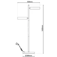 Lampy stojące - Näve Lampa stojąca LED Tessa czarna/beżowa 165 cm Touchdim CCT 2-punktowa. - miniaturka - grafika 1