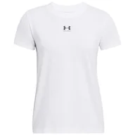 Koszulki sportowe damskie - Koszulka damska Under Armour Campus Core SS Rozmiar: XS / Kolor: biały - miniaturka - grafika 1