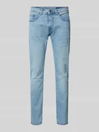 Spodnie męskie - Jeansy o kroju tapered fit z 5 kieszeniami model ‘LYON’ - miniaturka - grafika 1