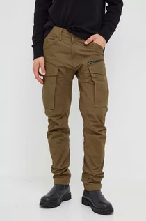 Spodnie męskie - G-Star Raw spodnie męskie kolor zielony w fasonie cargo - grafika 1