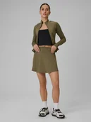 Spódnice - 4F Spódnica treningowa szybkoschnąca damska - oliwkowa XS - miniaturka - grafika 1
