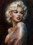 Dekoratorstwo - Haft Diamentowy Piękna Marylin Monroe 55X75 - miniaturka - grafika 1
