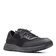 Półbuty męskie - Clarks Davis Low [black combi] - rozmiar 43 - miniaturka - grafika 1
