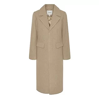 Płaszcze damskie - YAS Damski płaszcz Yaslima Ls Wool Mix Coat S. Noos, Nomad, M - grafika 1