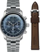 Zegarki męskie - Zestaw męski ZEPPELIN 7680MB-3_SET granatowy klasyczny dodatkowy pasek - miniaturka - grafika 1