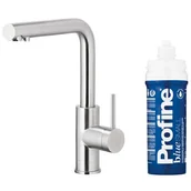 Baterie kuchenne - KFA Armatura DUERO PURE BASIC INOX 6623-913-22 z funkcją filtracji wody, Stal nierdzewna, Filtr PROFINE BLUE "S" - miniaturka - grafika 1