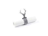 Dekoracja stołu - Serwetnik ze wzorem świątecznym - Głowa Renifera - 21 cm - 1 szt. - miniaturka - grafika 1