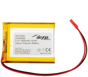 Ładowarki i akumulatory - Akumulator Li-Po LP405063 Akyga AKY0535 3.7V / 1400mAh PCM złącze JST 2-Pin 150mm - miniaturka - grafika 1