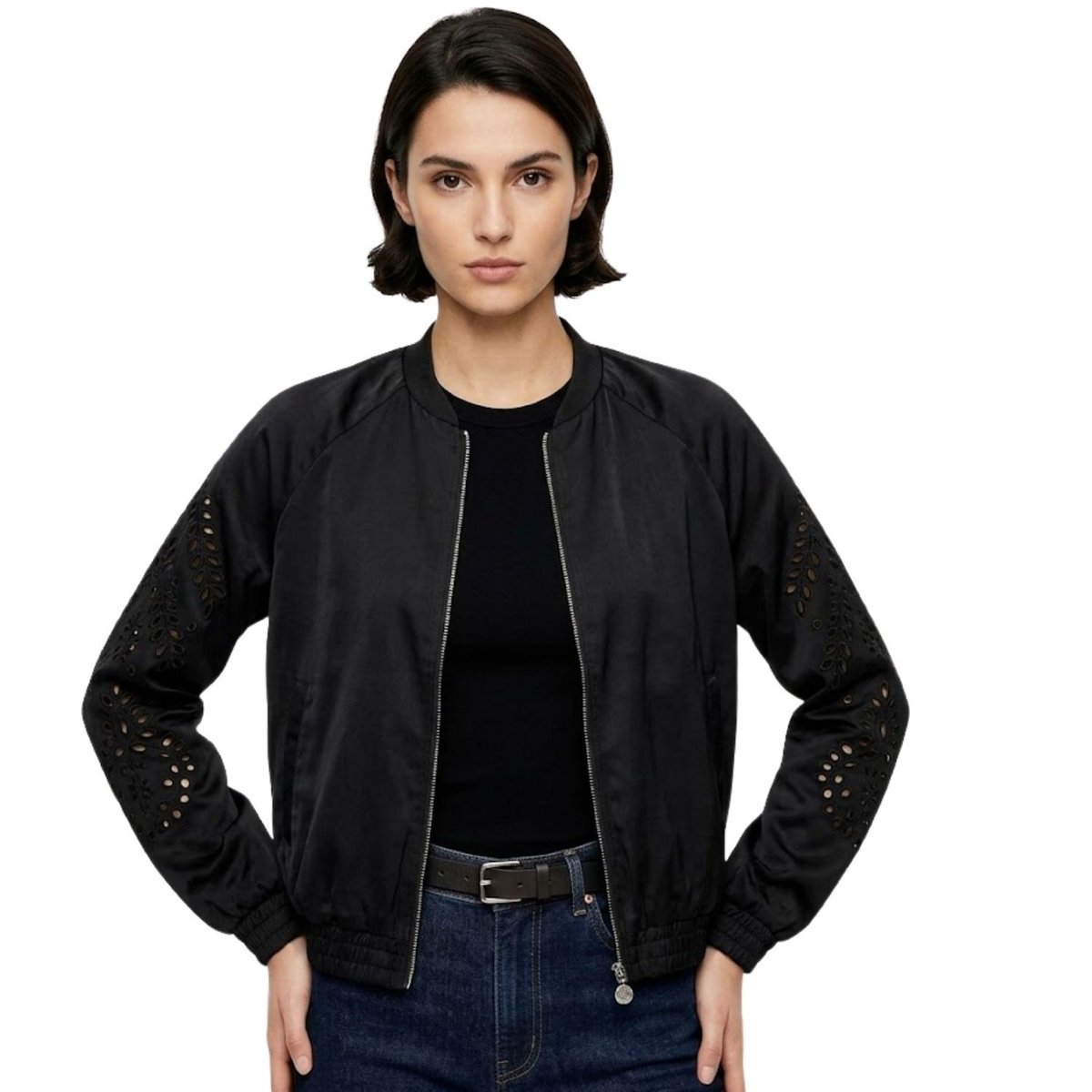 Kurtka damska bomberka Le Temps des Cerises Nervi czarna przejściowa-S