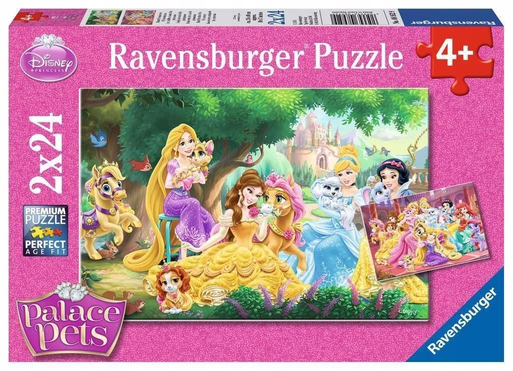 RAVENSBURGER Puzzle Dla Dzieci Disney Księżniczki 2x24 Elementy Od 4 Lat