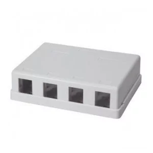 LogiLink puszka natynkowa Keystone 4 porty UTP, biała NK4034 - Puszki elektryczne i akcesoria - miniaturka - grafika 2