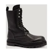 Botki damskie - Patrizia Pepe Skórzane botki - miniaturka - grafika 1