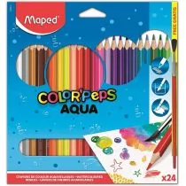 Kredki akwarelowe Maped Aqua trójkątne 24 kolory - Przybory szkolne - miniaturka - grafika 1
