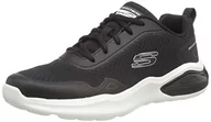 Trampki męskie - Skechers Męskie trampki 232562 BKW, czarne syntetyczne/siatkowe wykończenie, 40 EU, Czarne syntetyczne białe wykończenie siatkowe, 45.5 EU - miniaturka - grafika 1