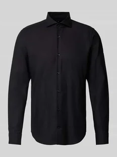 Koszula biznesowa o kroju slim fit z fakturowanym wzorem - Koszule męskie - miniaturka - grafika 1
