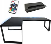 Biurka gamingowe - BIURKO GAMINGOWE NARONE LOFTOWE METALOWE 240x160 PRZEPUST - miniaturka - grafika 1