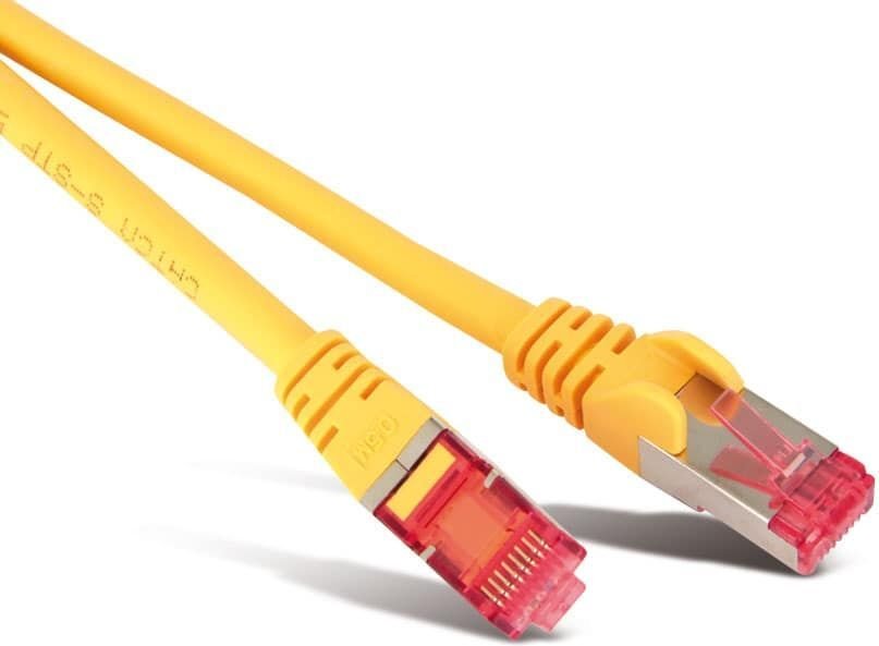 Kabel sieciowy patch S/CONN, kat. 6A, S/FTP, PIMF, bezhalogenowy, GHMT-CERTIFIED, żółty, 3,0 m (75713-AY)