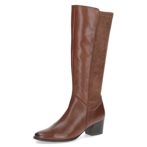 CAPRICE Damen 9-25504-45, damskie kozaki do kolan, koniak, 40 EU, Cognac Comb, 40 EU